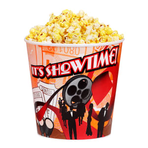 231-2170T 170 oz Showtime Design Disposable Popcorn Butter Tubs, 100/Case