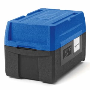 001-ML180XLBU Mightylite BigBoy™ Insulated Food Carrier w/ (5) Pan Capacity, Black w/ Blue Lid