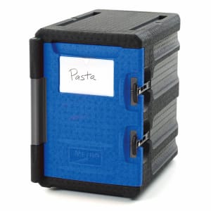 001-ML400BU Mightylite™ Insulated Food Carrier w/ (6) Pan Capacity, Black w/ Blue Lid