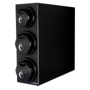 094-L2923BK Counter Lid Dispenser Box System w/ 1 L2200C & 2 L2400C, Black Finish Trim Ring