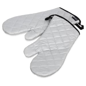 094-801SG15 15" Conventional Oven/Freezer Mitt - Silicone, Silver