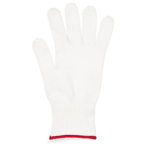 094-DFG1000L Large Cut Resistant Glove - Synthetic Fiber, White w/ Red Wrist Band