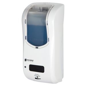 094-SHF970WHCL Wall Mount Touch Free Foam Soap Dispenser - 5 3/4" x 12 1/4", White/Clear