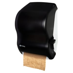 San Jamar T1100TBK Wall Mount Roll Paper Towel Dispenser - Plastic, Pearl Black