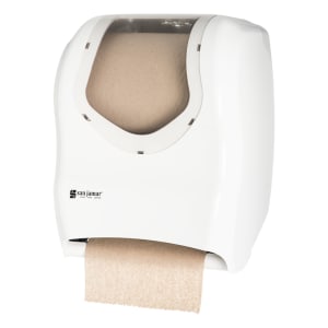 094-T1370WHCL Wall Mount Touchless Roll Paper Towel Dispenser - Plastic, White/Clear