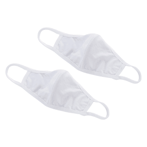 080-MSK1WML M/L Reusable Face Masks - 7 1/4" x 5 1/2", Cotton, White