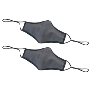 080-MSK4GLXL L/XL Reusable Face Masks w/ Adjustable Clip - 7 1/4" x 5 1/2", Cotton/Poly, Gray