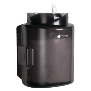 094-T430TBK Wall Mount Wet Wipe Dispenser for 10"D Tall Roll - Plastic, Black