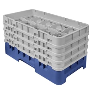 144-10HS800186 Camrack Glass Rack - (4)Extenders, 10 Compartments, Navy Blue