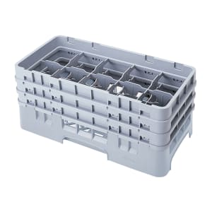 144-10HS638151 Camrack Glass Rack - (3)Extenders, 10 Compartments, Soft Gray