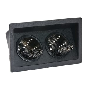 472-FMSH2BT 2 Compartment Built In Flatware Organizer - 12 1/8"W x 8 3/4"D x 7 1/2"H, Plastic, Black