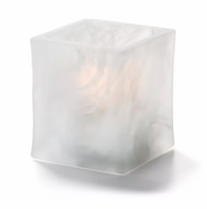 461-5180SC 2 3/4" Glacier™ Tealight Lamp for HD8 Fuel Cell - Glass, Satin Crystal Wysp