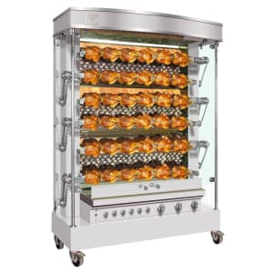 481-MF13756GSSLP Gas 6 Spit Commercial Rotisserie w/ 36 Bird Capacity, Liquid Propane
