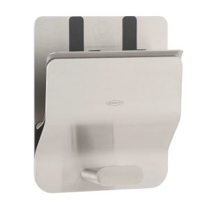 016-B635 Wall Mounted Mobile Device Holder w/ Front Hook, Stainless Steel