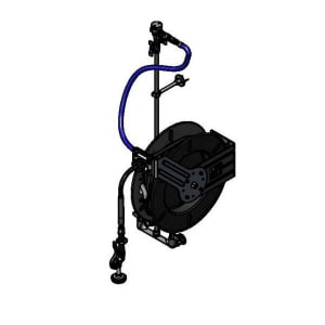 064-5HR24201XE1 Double Temperature Open Hose Reel Assembly w/ 50 ft Hose & Mixing Faucet, 1/2" Female Inlets
