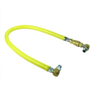 064-HG4C48S 48" Gas Connector Hose w/ Quick Disconnect, (2) SwiveLink Swivels & (2) 90° Elbows - 1/2" Connection