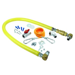 064-HG4E48SK 48" Gas Connector Kit w/ Quick Disconnect, (2) SwiveLink Swivels & (1) 90° Elbow - 1" Connection