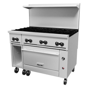 207-48S8BNG 48" 8 Burner Gas Range w/ Standard Oven & Storage Base, Natural Gas