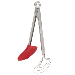 177-74717405 13"L Silicone Fish Tongs, Red