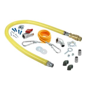 064-HG4C60KFF 60" Gas Appliance Connector w/ Quick Disconnect & Restraining Cable Kit -...