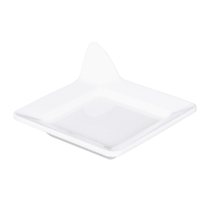 701-B475SQW 4 3/4" Square Melamine Plate, White