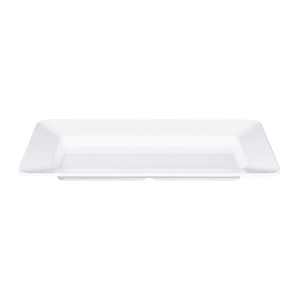 701-B815RCW Rectangular Melamine Dinner Plate - 15" x 8", White