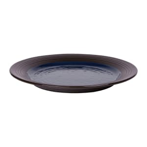 701-D1098GMLAPCH 11" Round Melamine Dinner Plate, Lapis/Chocolate