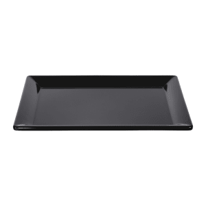 701-M1058B 10 1/2" x 8 3/4" Rectangular Stratus Trays - Melamine, Black
