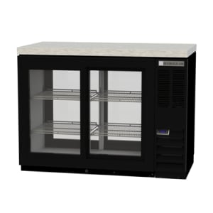 118-BB48HC1GSPTB27 48" Bar Refrigerator - 4 Sliding Glass Doors, Black, 115v
