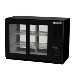 118-BB48HC1GSPTB 48" Bar Refrigerator - 4 Sliding Glass Doors, Black, 115v