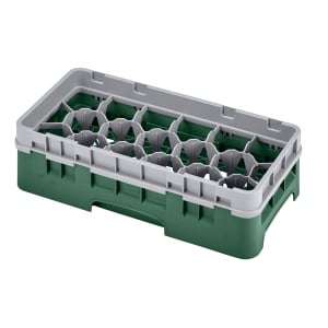 144-17HS318119 Camrack Glass Rack with Extender - 17 Compartment, Sherwood Green