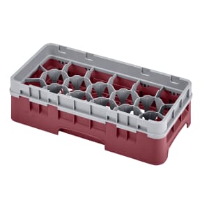 144-17HS318416 Camrack Glass Rack with Extender - 17 Compartment, Cranberry