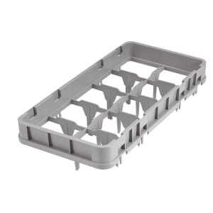 144-17HE1151 Half Size Glass Rack Extender w/ (17) Compartments - Full Drop, Soft Gray
