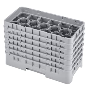 144-17HS1114151 Camrack Glass Rack - (6)Extenders, 17 Compartment, Soft Gray