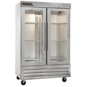 206-CLBM49RHGLL 54" Two Section Reach In Refrigerator, (4) Left Hinge Glass Doors, 115v