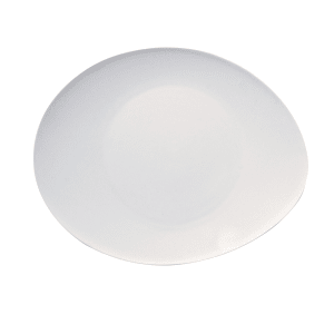 324-L5750000324 7 1/4" x 6 1/8" Oval Stage Platter - Porcelain, Warm White
