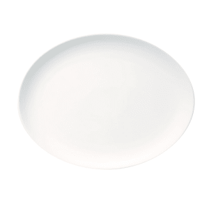 324-L5800000332C Oval Verge Plate - 8" x 6", Porcelain, Warm White