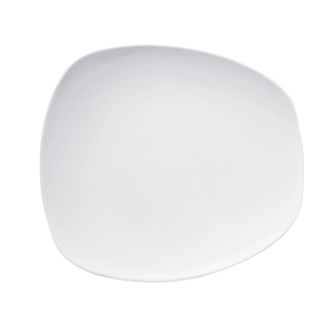 324-L5750000150C Free Form Stage Plate - 10 3/8" x 9 1/2", Porcelain, Warm White