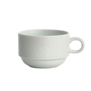 324-L5803050510 6 oz Ivy Flourish Breakfast Cup - Porcelain, Bright White