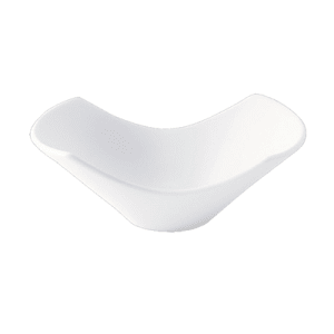 324-L6050000756 1 3/4 oz Oblong Zen Fusion Bowl - Porcelain, Warm White
