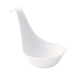 324-L6050000942 3 3/4" Zen Tapas Spoon - Porcelain, Warm White