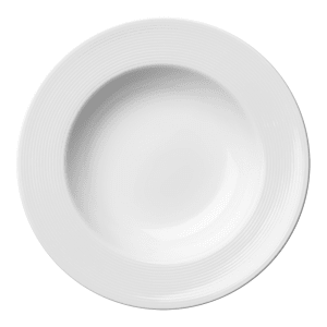 324-L6600000742 8 oz Round Lines Soup Bowl - Porcelain, Warm White