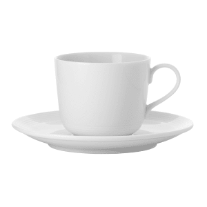 324-L6600000500 6 1/4" Round Lines Saucer - Porcelain, Warm White