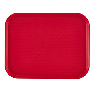Cambro 1216FF163 Plastic Fast Food Tray - 16 1/10&quot; L x 11 4/5&quot;W, Red