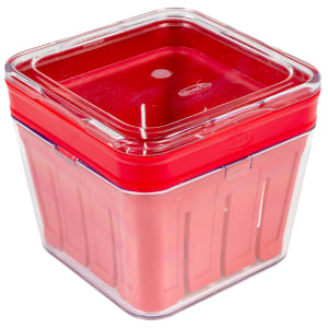 808-102592005 4 1/2" Bramble™ Berry Basket w/ Removable Inner Basket, Red