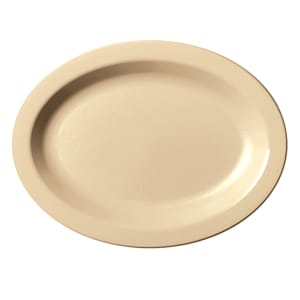 144-120CWP133 12" x 9" Oval Camwear Platter - Plastic, Beige