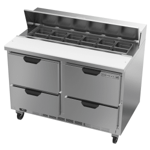118-SPED48HC124 48" Hydrocarbon Series Sandwich/Salad Prep Table w/ Refrigerated Base, 115v