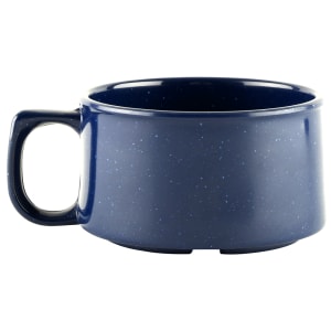 284-BF080TB 4" Round Soup Mug w/ 11 oz Capacity, Melamine, Blue