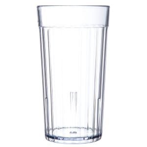 028-1112C 12 oz Clear Fluted Plastic Tumbler