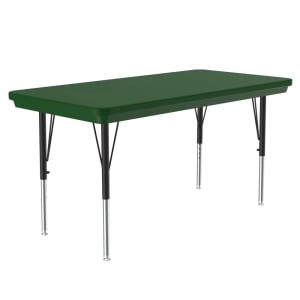 228-AR2448REC29 Rectangular Activity Table w/ Plastic Top, 48"W x 24"D - Green